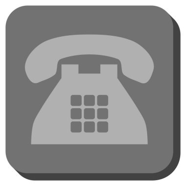 Sesi telefon yuvarlak kare vektör simgesi