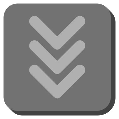 Yuvarlatılmış Kare vektör simgesi aşağı çift ok ucu