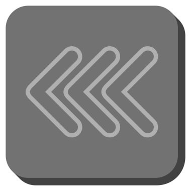 Üçlü işaretçisini sola yuvarlak kare vektör simgesi