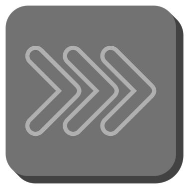 Üçlü işaretçisini sağ yuvarlak kare vektör simgesi