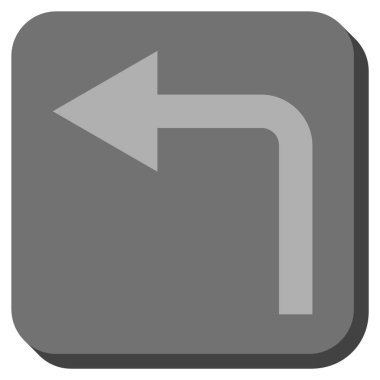 Sol yuvarlak kare vektör simge açmak