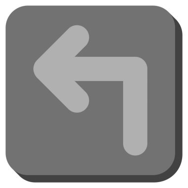 Sol yuvarlak kare vektör simge açmak