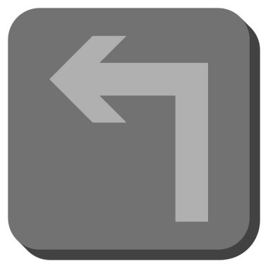 Sol yuvarlak kare vektör simge açmak