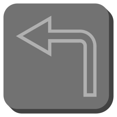 Sol yuvarlak kare vektör simge açmak