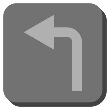 Sol yuvarlak kare vektör simge açmak