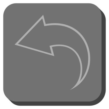 Yuvarlatılmış Kare vektör simgesi geri al