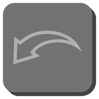 Yuvarlatılmış Kare vektör simgesi geri al