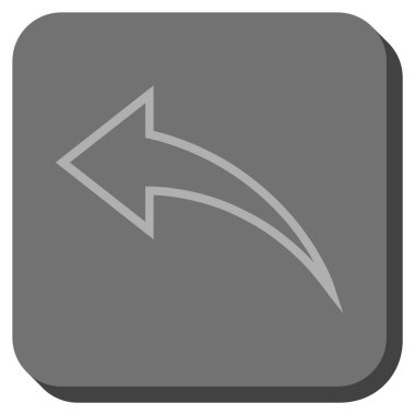 Yuvarlatılmış Kare vektör simgesi geri al