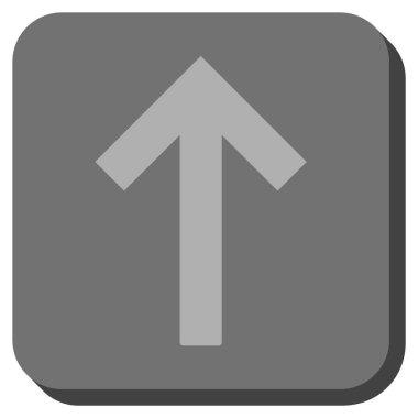 Yukarı ok yuvarlak kare vektör simgesi