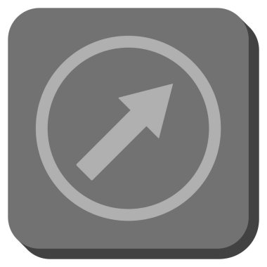 Yukarı sağ yuvarlak ok yuvarlatılmış kare vektör simgesi