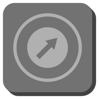 Yukarı sağ yuvarlak ok yuvarlatılmış kare vektör simgesi