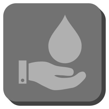 Kare vektör simge su Servisi yuvarlak