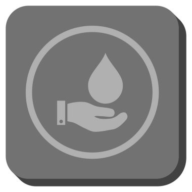 Kare vektör simge su Servisi yuvarlak