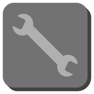 İngiliz anahtarı yuvarlatılmış kare vektör simgesi