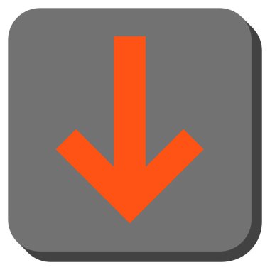 Yuvarlatılmış Kare vektör simgesi aşağı ok