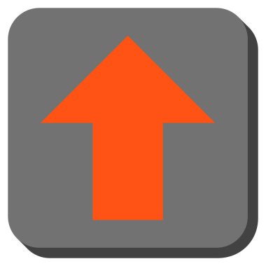 Yuvarlatılmış Kare vektör simge yukarı ok
