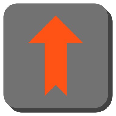 Yuvarlatılmış Kare vektör simge yukarı ok