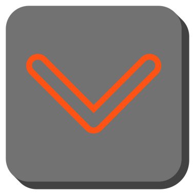 Yuvarlatılmış Kare vektör simgesi aşağı ok ucu