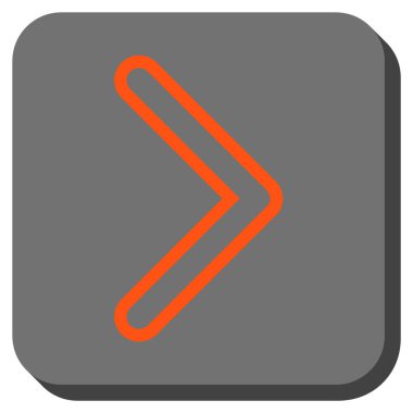 Ok ucu sağ yuvarlak kare vektör simgesi