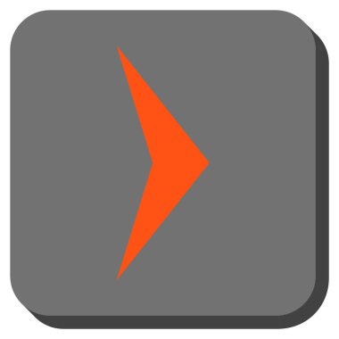 Ok ucu sağ yuvarlak kare vektör simgesi