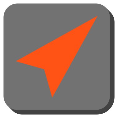 Ok ucu sağ-yukarı yuvarlak kare vektör simgesi