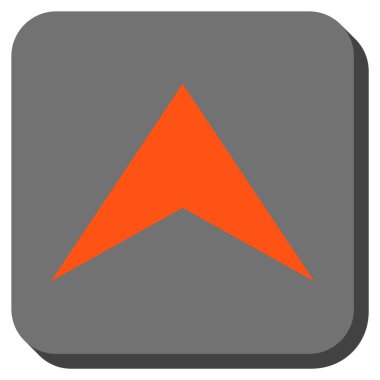 Yuvarlatılmış Kare vektör simge yukarı ok ucu