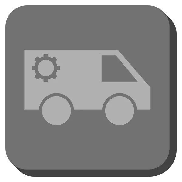Υπηρεσία αυτοκινήτων στρογγυλεμένο τετράγωνο διάνυσμα εικονίδιο — Διανυσματικό Αρχείο