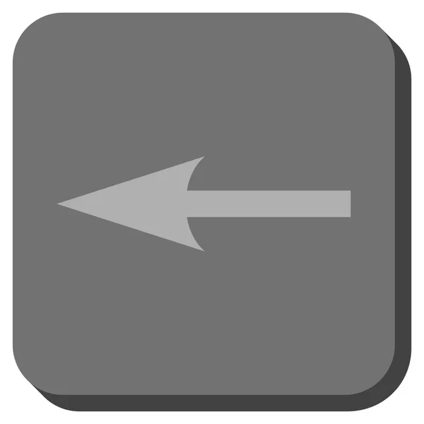 Flecha aguda izquierda redondeada cuadrado Vector icono — Vector de stock