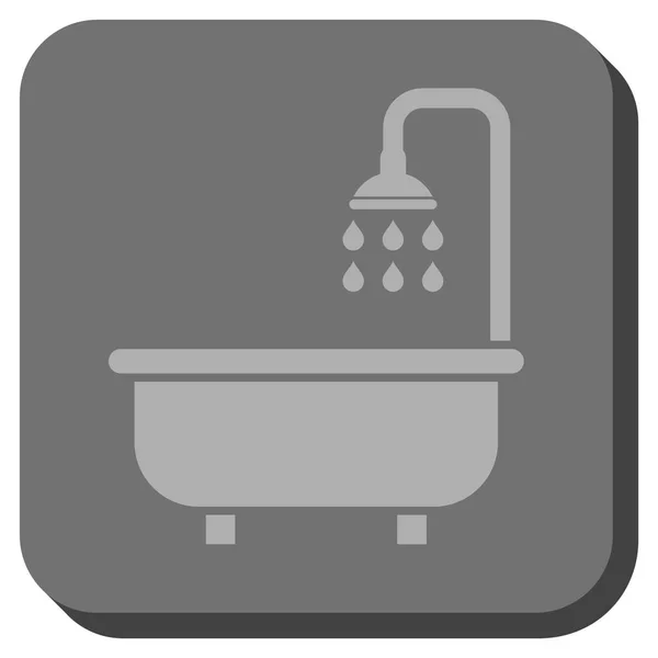 Shower Bath Rounded Square Vector Icon — Stockvector