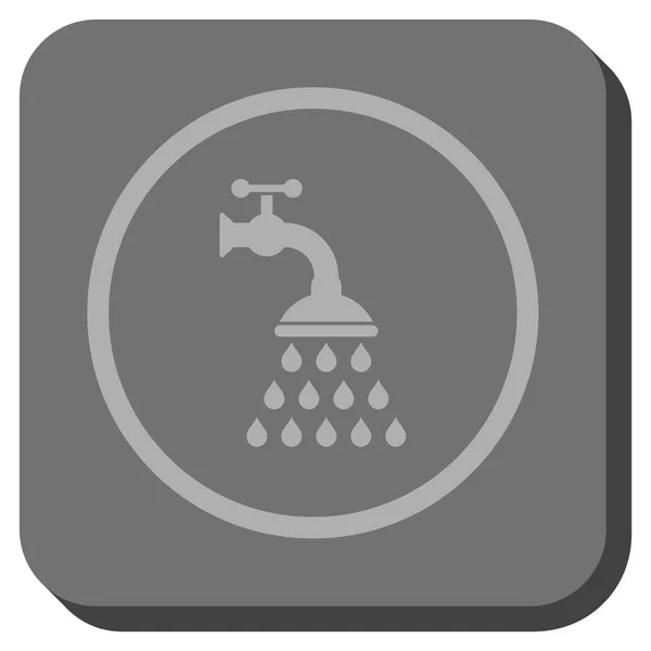 Shower Tap Rounded Square Vector Icon — Stock Vector