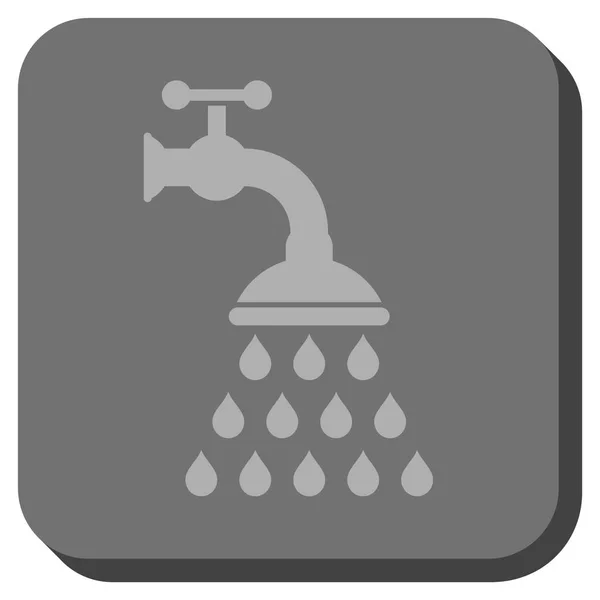 Shower Tap Rounded Square Vector Icon — Stockvector
