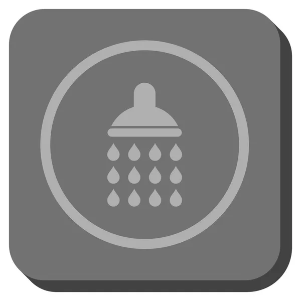 Dusche abgerundetes quadratisches Vektorsymbol — Stockvektor