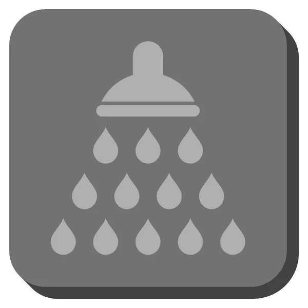 Shower Rounded Square Vector Icon — Stock Vector