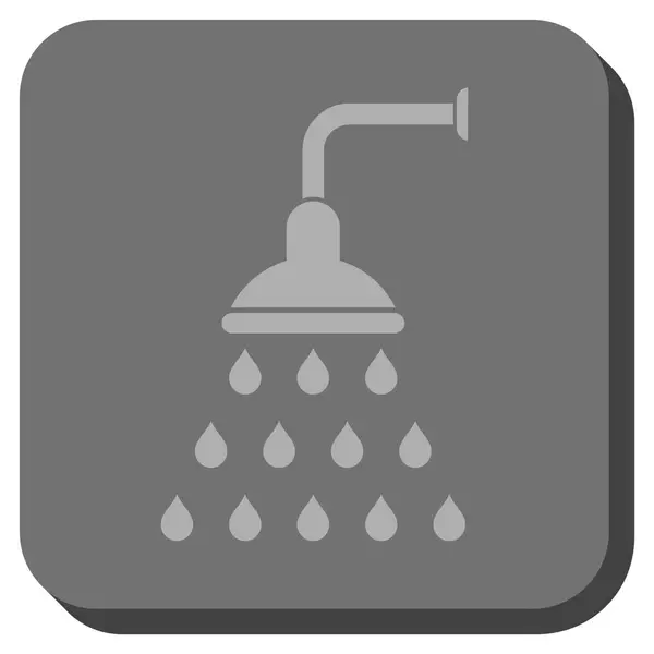 Shower Rounded Square Vector Icon — Stock Vector