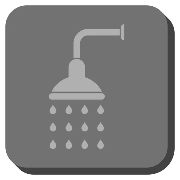 Sprchový zaoblený čtverec vektorové ikony — Stockový vektor