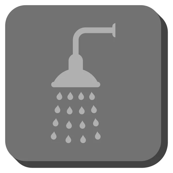 Ícone de vetor quadrado arredondado de chuveiro —  Vetores de Stock