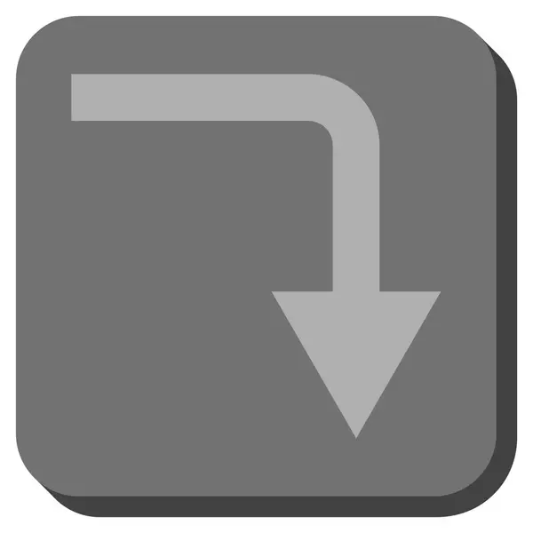 Gire hacia abajo redondeado cuadrado Vector icono — Archivo Imágenes Vectoriales