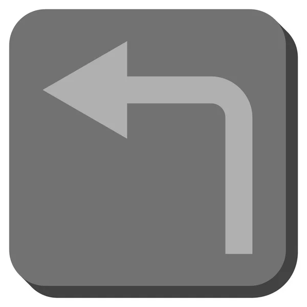 Turn Left afgerond vierkant Vector Icon — Stockvector