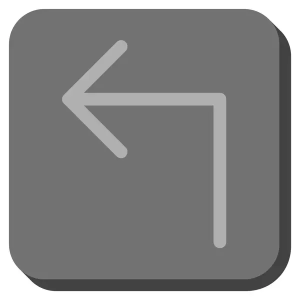 Tournez à gauche rond carré vectoriel icône — Image vectorielle