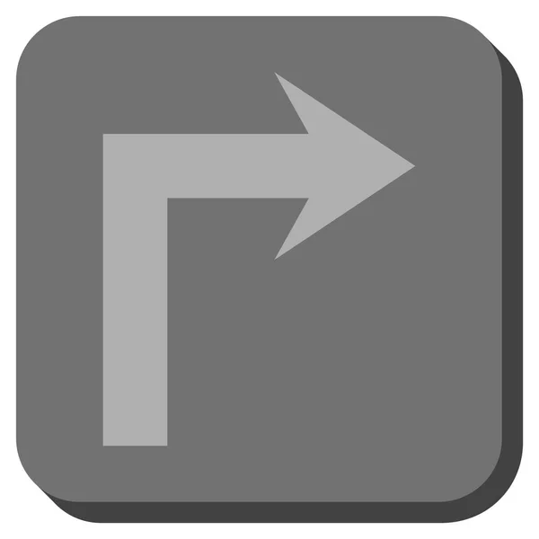 Gire a la derecha redondeado cuadrado Vector icono — Archivo Imágenes Vectoriales