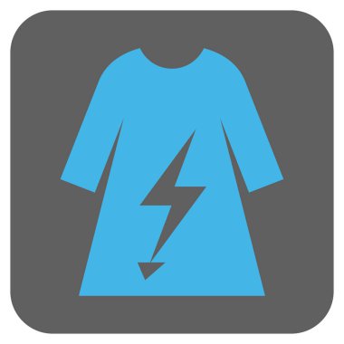 Elektrik güç bayan elbise yuvarlak kare vektör simgesi