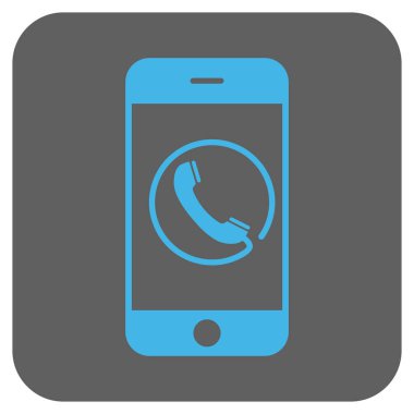 Yuvarlatılmış Kare vektör simge telefon