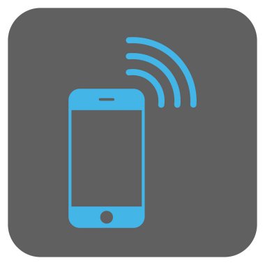 Smartphone telefon yuvarlak kare vektör simgesi