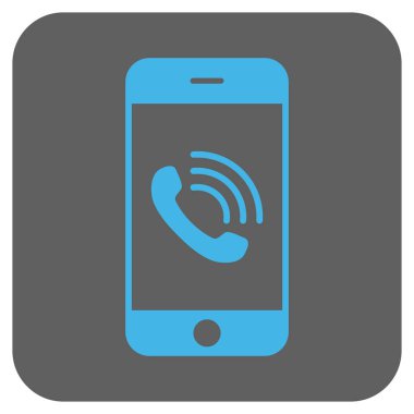Smartphone telefon yuvarlak kare vektör simgesi
