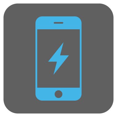 Smartphone elektrik kare vektör simge yuvarlak