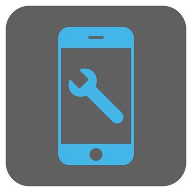 Smartphone seçenekler anahtarı yuvarlak kare vektör simgesi