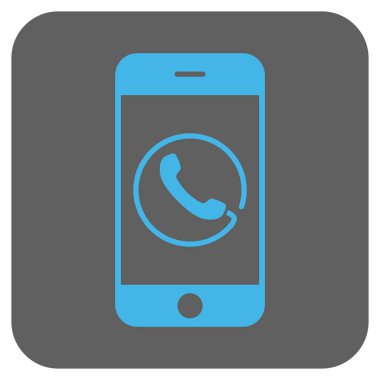 Smartphone telefon yuvarlak kare vektör simgesi