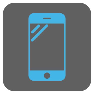 Smartphone Ekran yuvarlak kare vektör simgesi