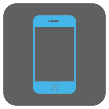 Smartphone yuvarlatılmış kare vektör simgesi