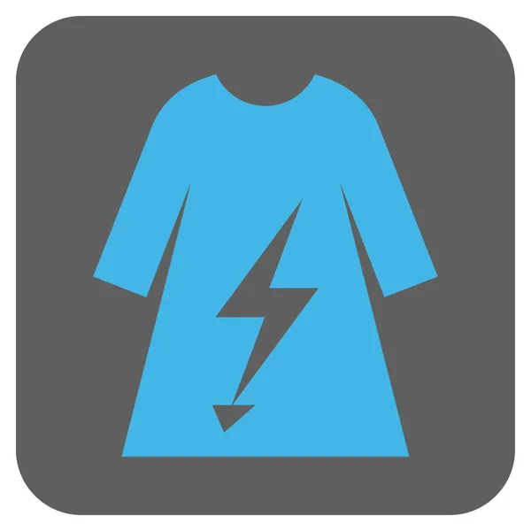 Electric Power Lady Dress avrundat fyrkantig vektor symbol — Stock vektor